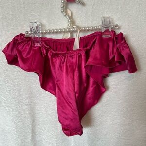 Free People Intimately Flirty Cheeky panties blue and pink Medium